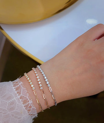 Bezel  & Box Diamond Bracelet – 1ct