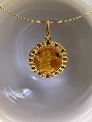 ⭐️24K+18K Angel Gold Coin, Diameter:20mm, 4.13g