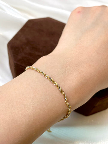 Rope Chain Bracelet 18K Gold & White Gold