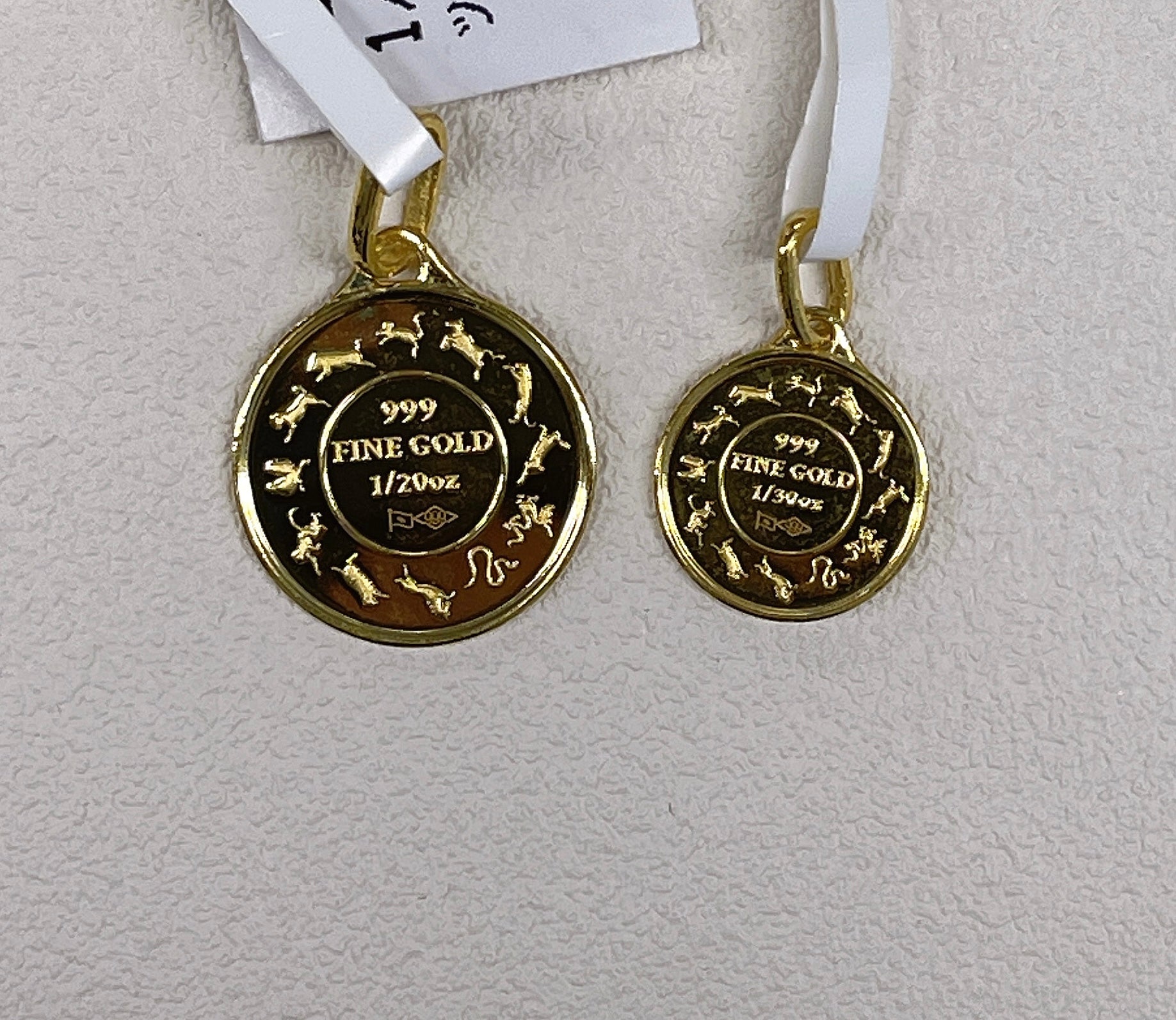24K Snake Gold Coin, Diameter:12mm, 1.26g