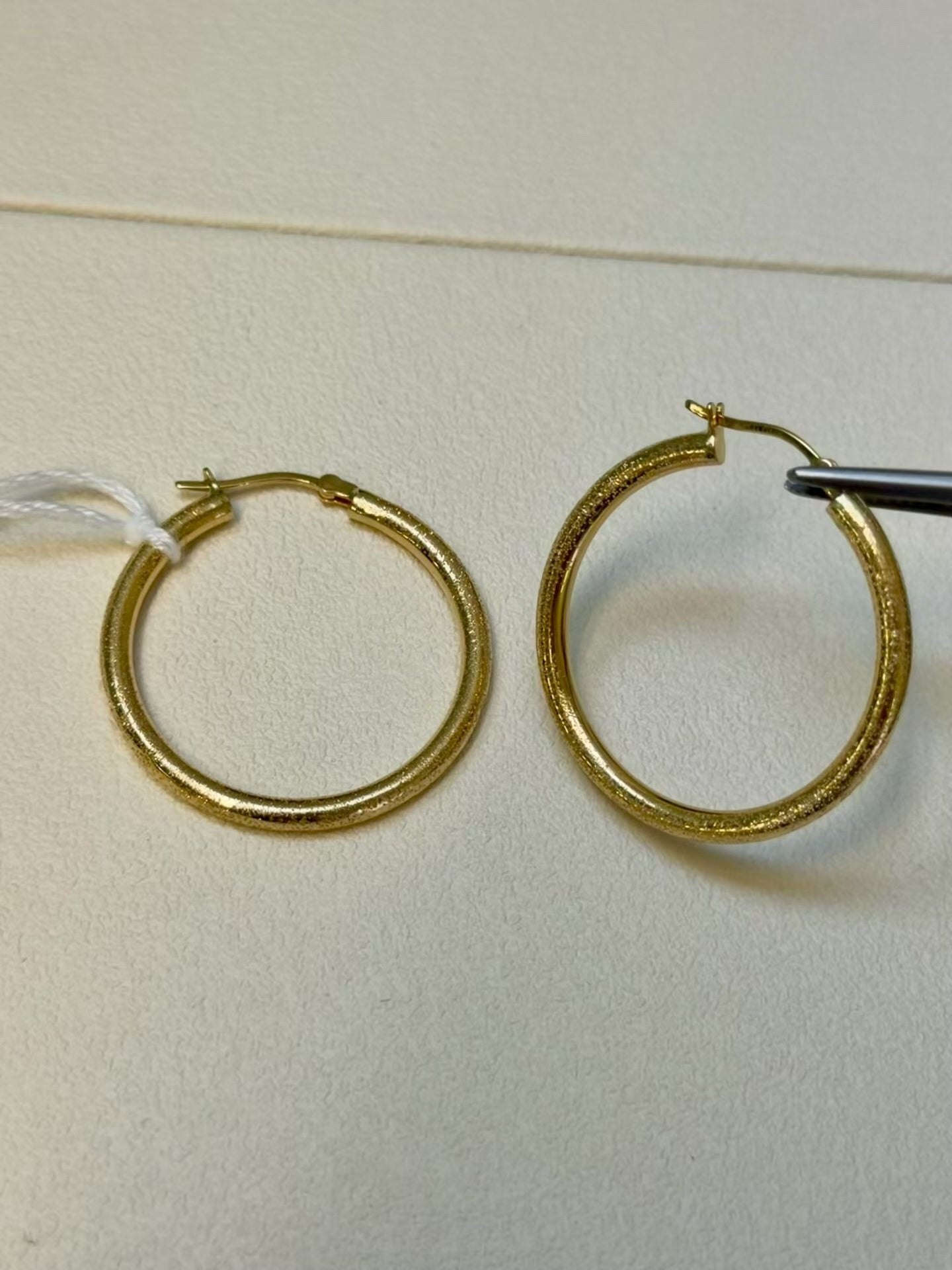 30mm Circle Earrings In 18K Yellow Gold