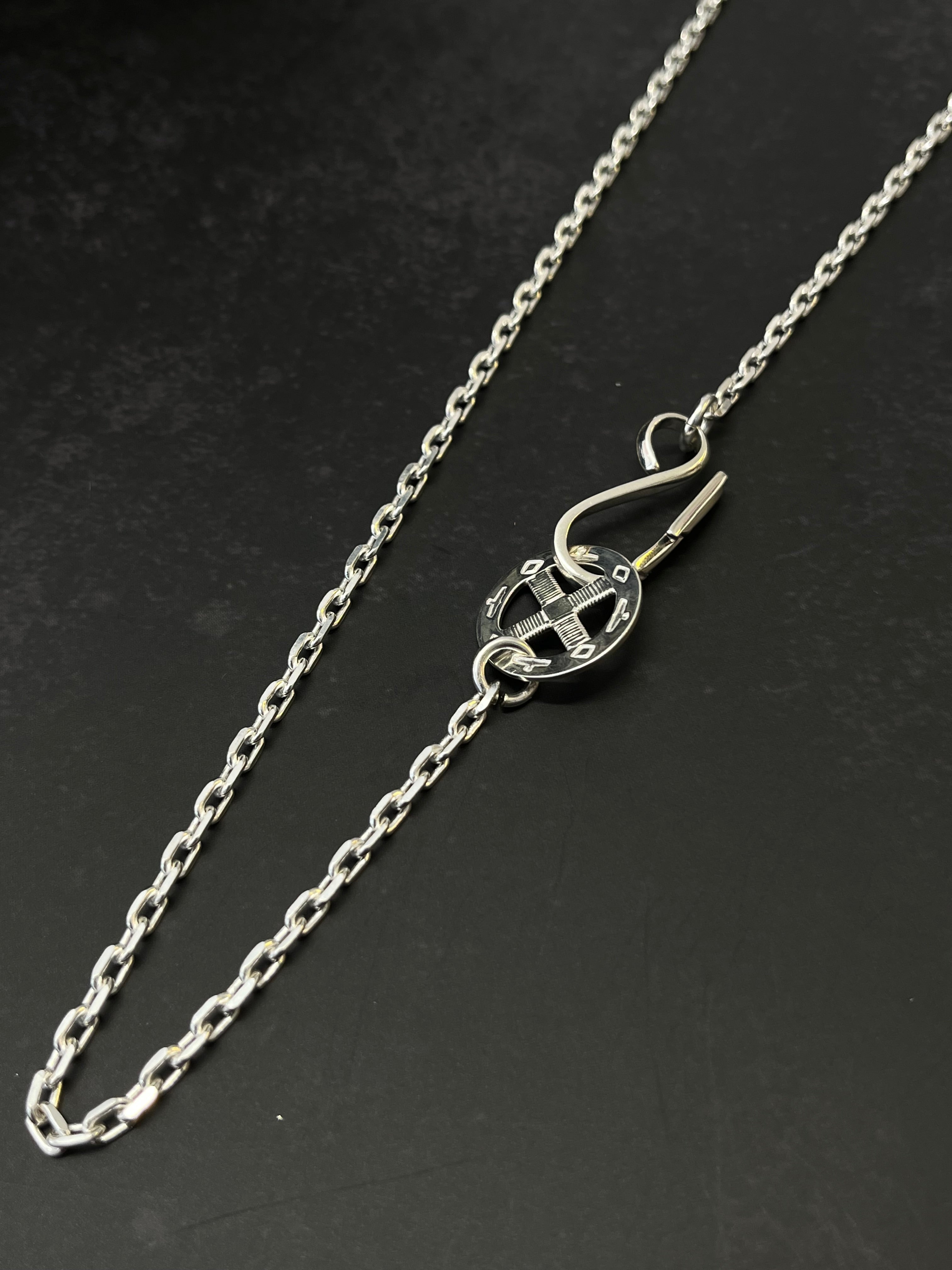 TAROWASHIMI Silver Chain With Hook And Ring