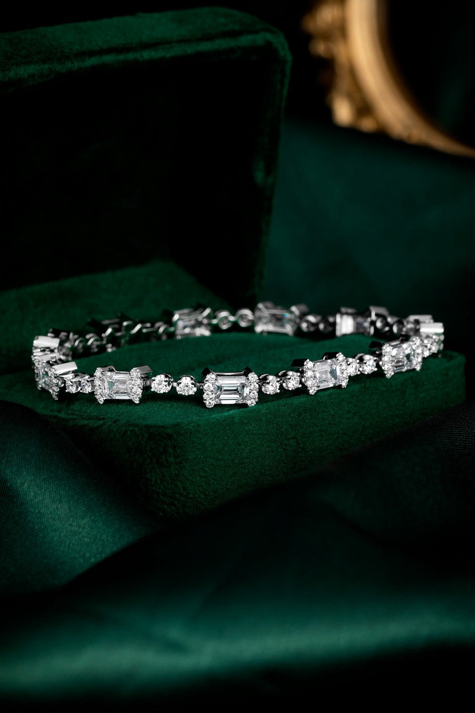 Mixed Cut Diamond Tennis Bracelet 7.34CT