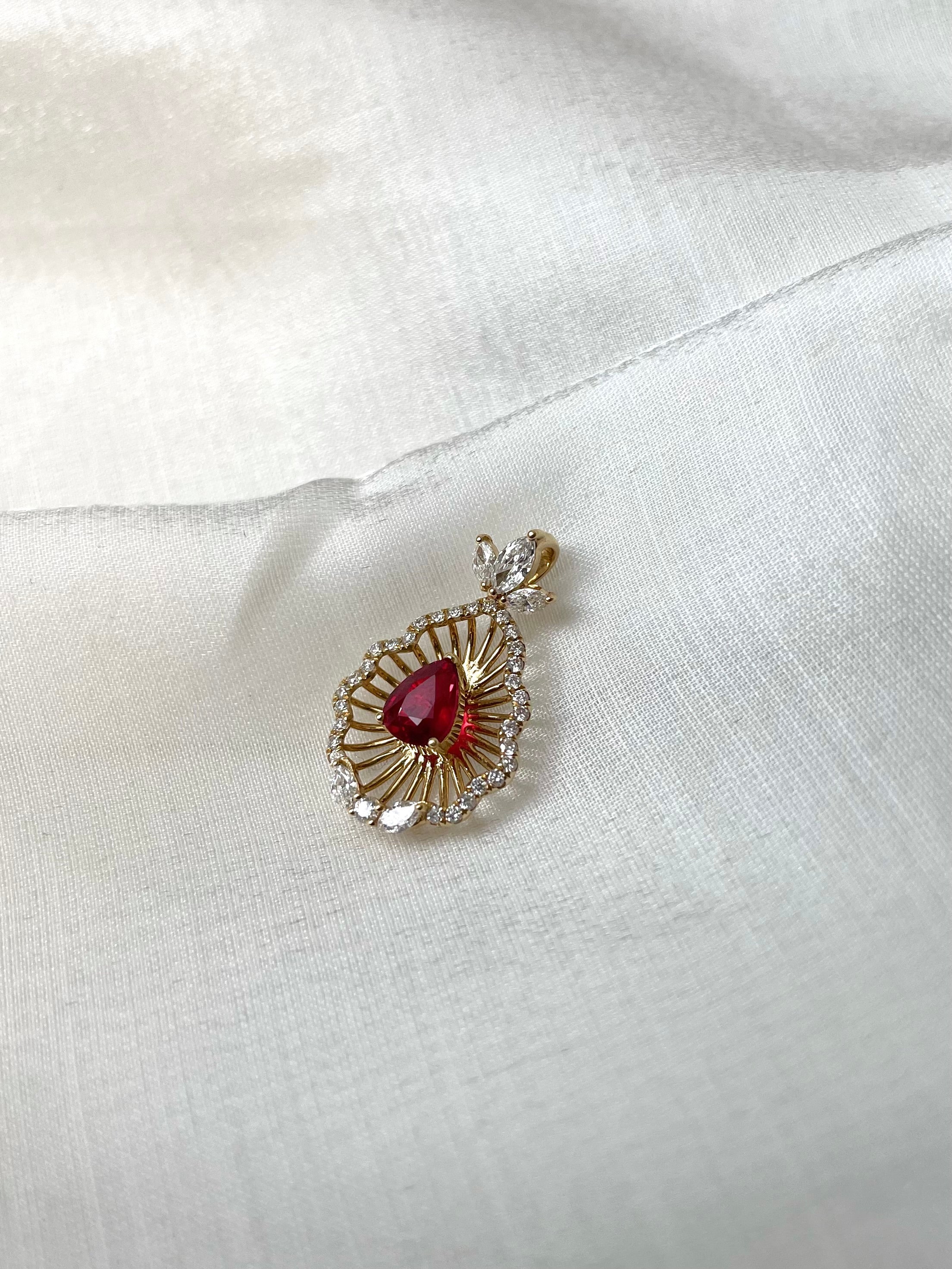 0.56ct Ruby Pendant