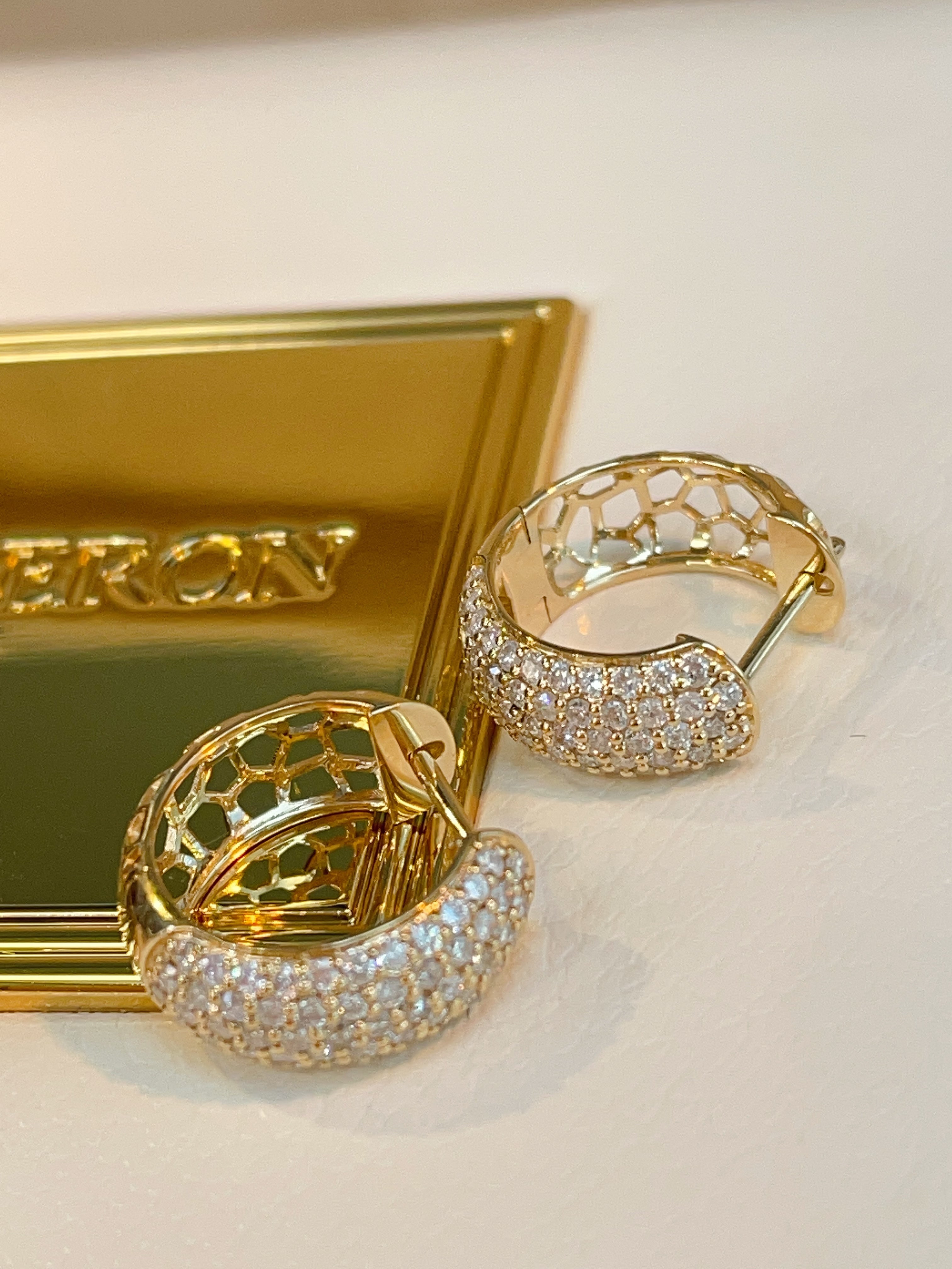 Natural Diamond Pavé Earrings