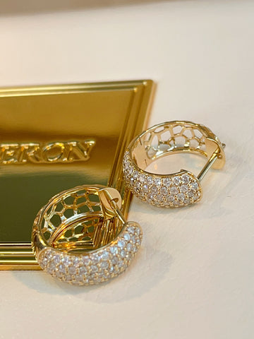 Natural Diamond Pavé Earrings