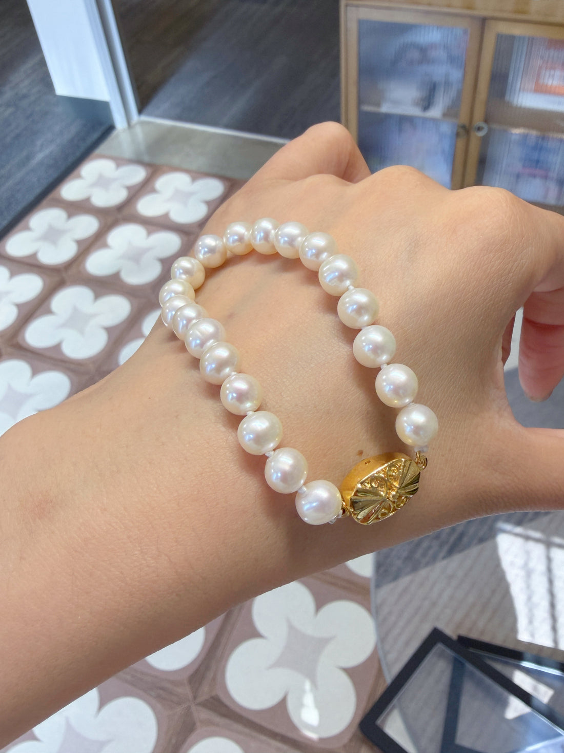 7-7.5mm Akoya Cultured Pearl Bracelet