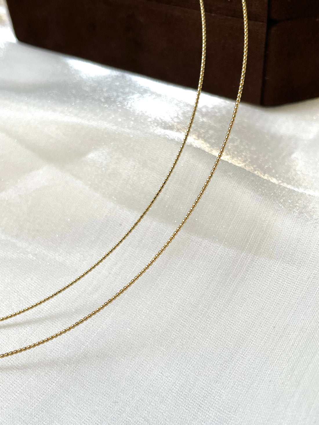 Japan  K18 Gold 0.85mm Collar Necklace