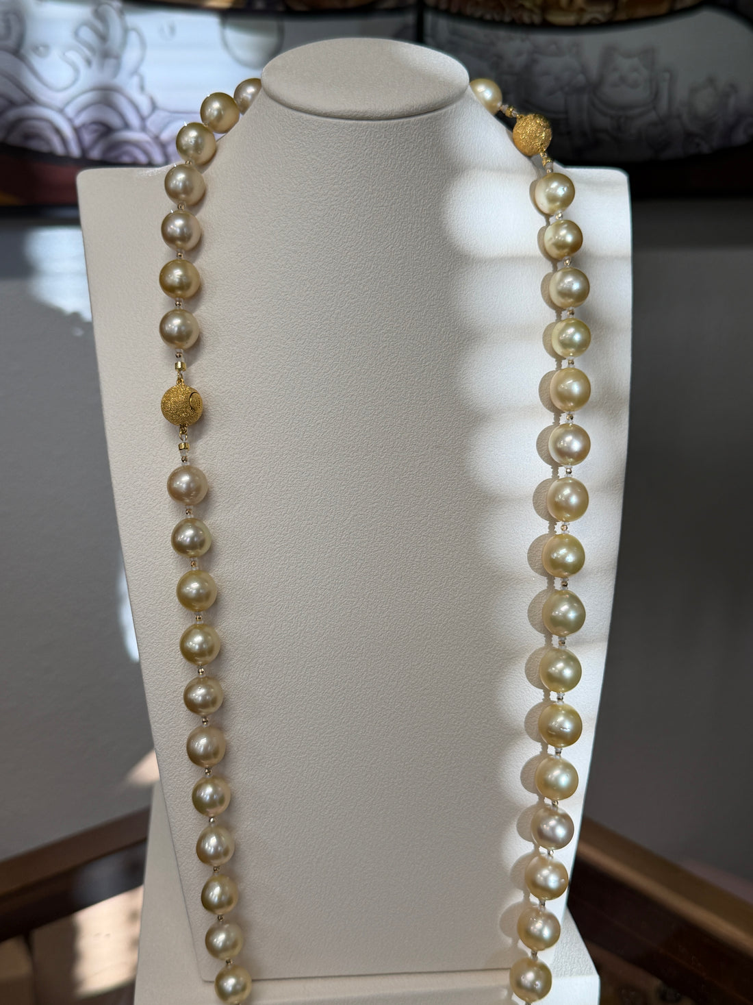 10–13mm Graduated Pearl Convertible Necklace with K18 Gold Details – 80cm / 31.5”