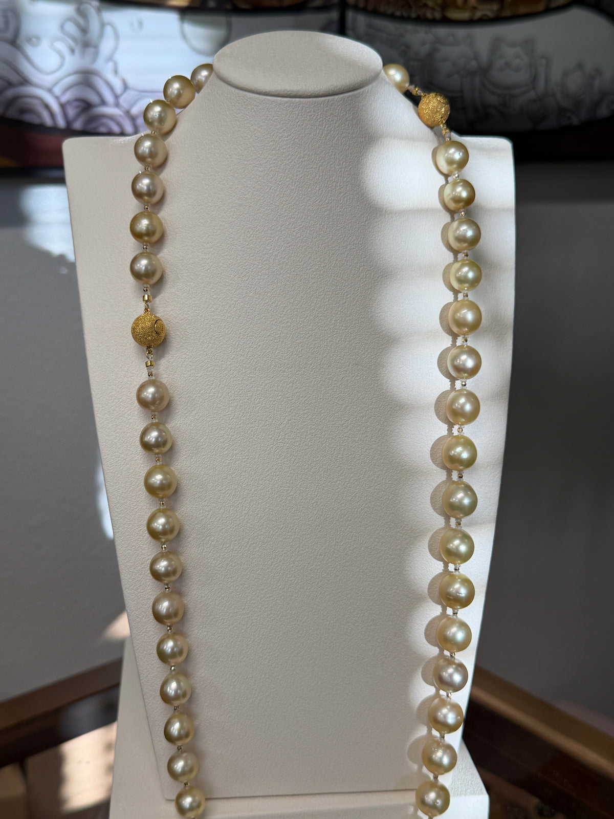 10–13mm Graduated Pearl Convertible Necklace with K18 Gold Details – 80cm / 31.5”