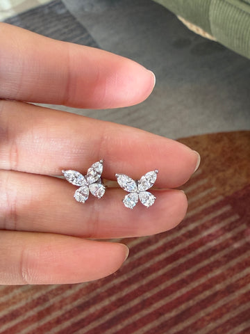Butterfly Lab-Grown Diamond Stud Earrings 1.4CT