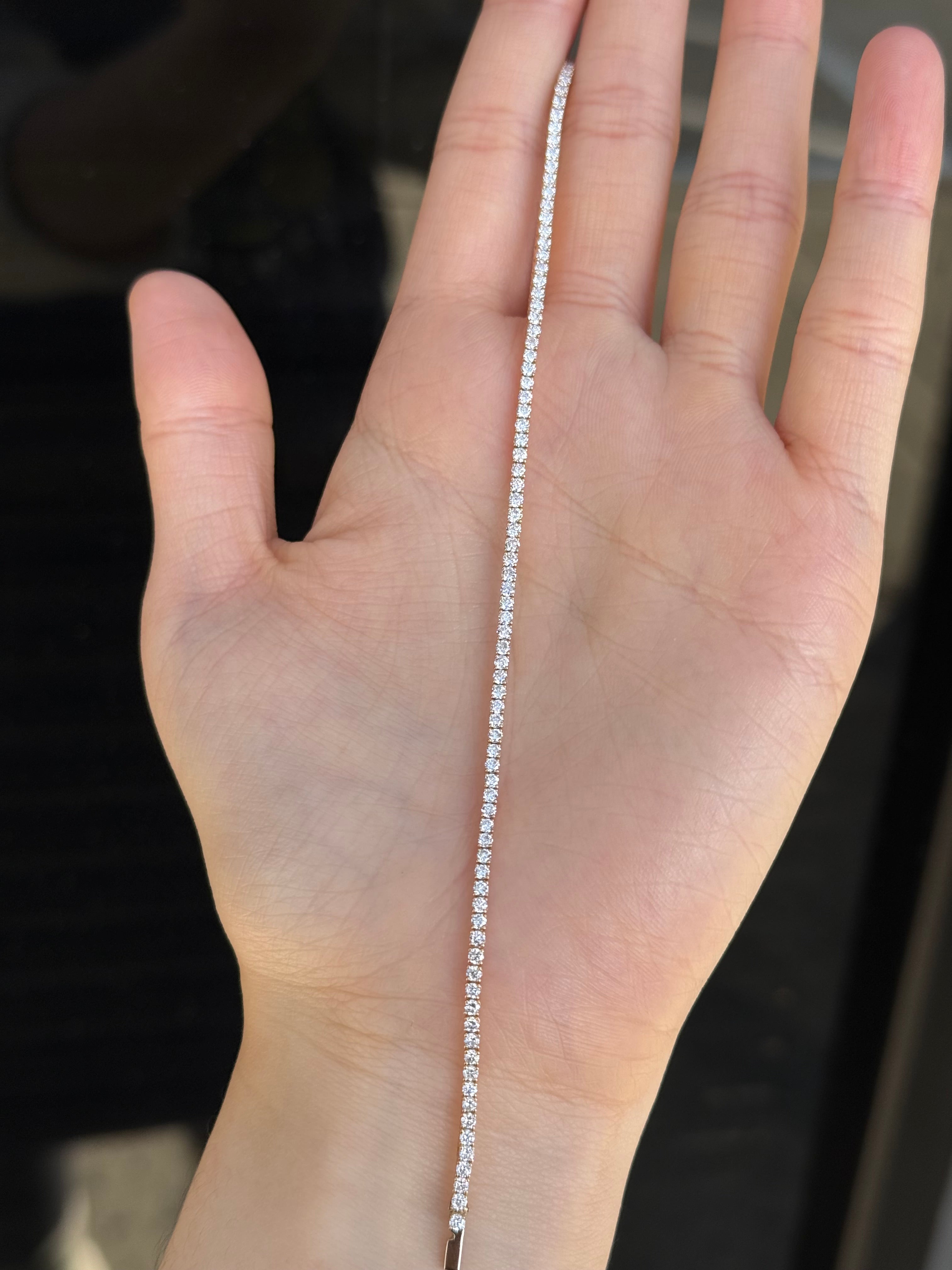 Round Four-Prong Diamond Tennis Bracelet 2CT