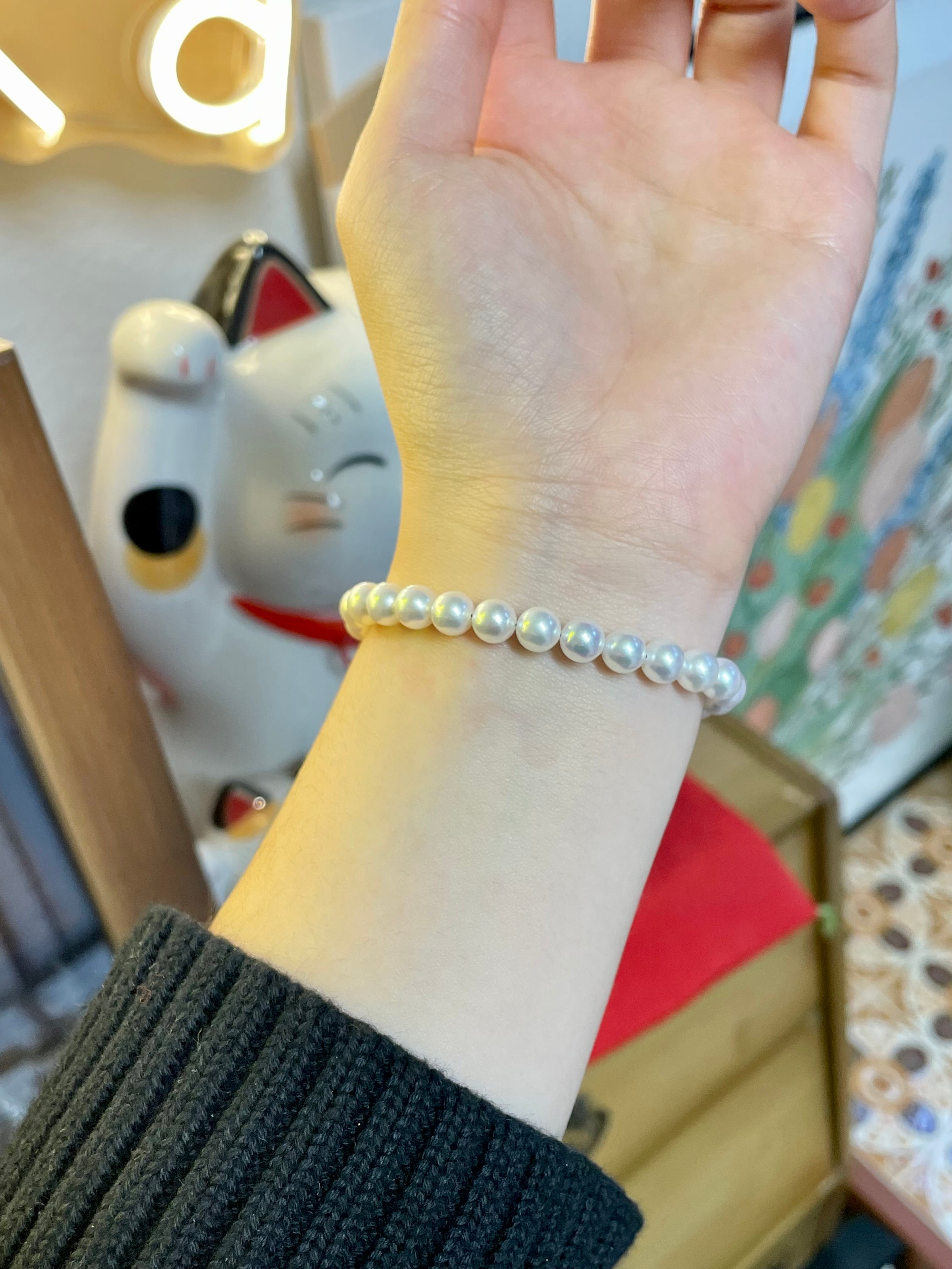 6-6.5mm Akoya Cultured Pearl Bracelet