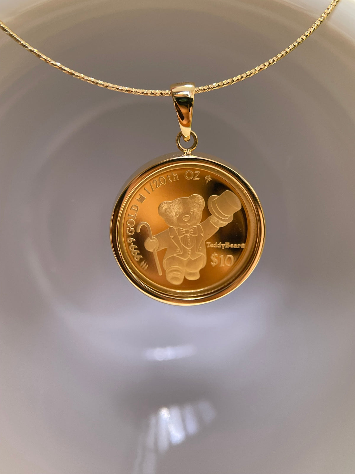 ⭐️24K+18K Teddy Bear Gold Coin