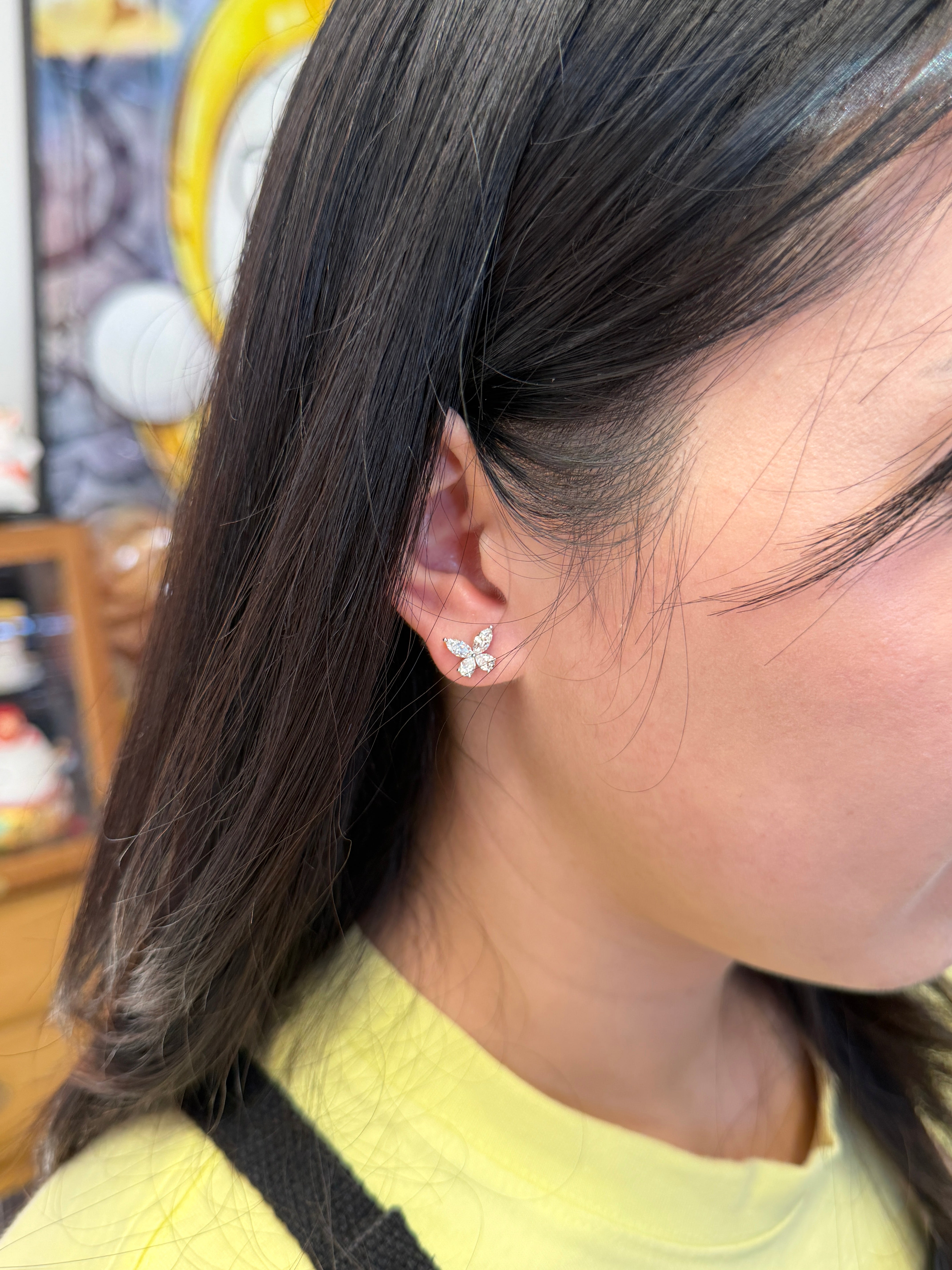 Butterfly Lab-Grown Diamond Stud Earrings 1.4CT