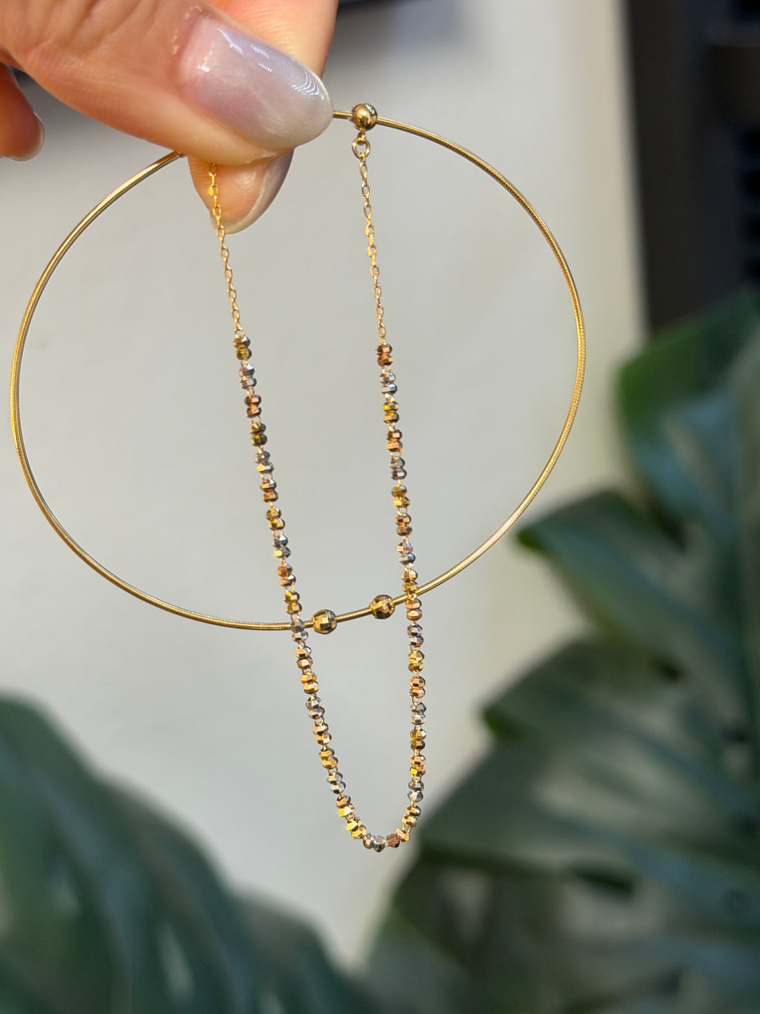 Double Circle Spring Bracelet In 18K Yellow&White&Rose Gold