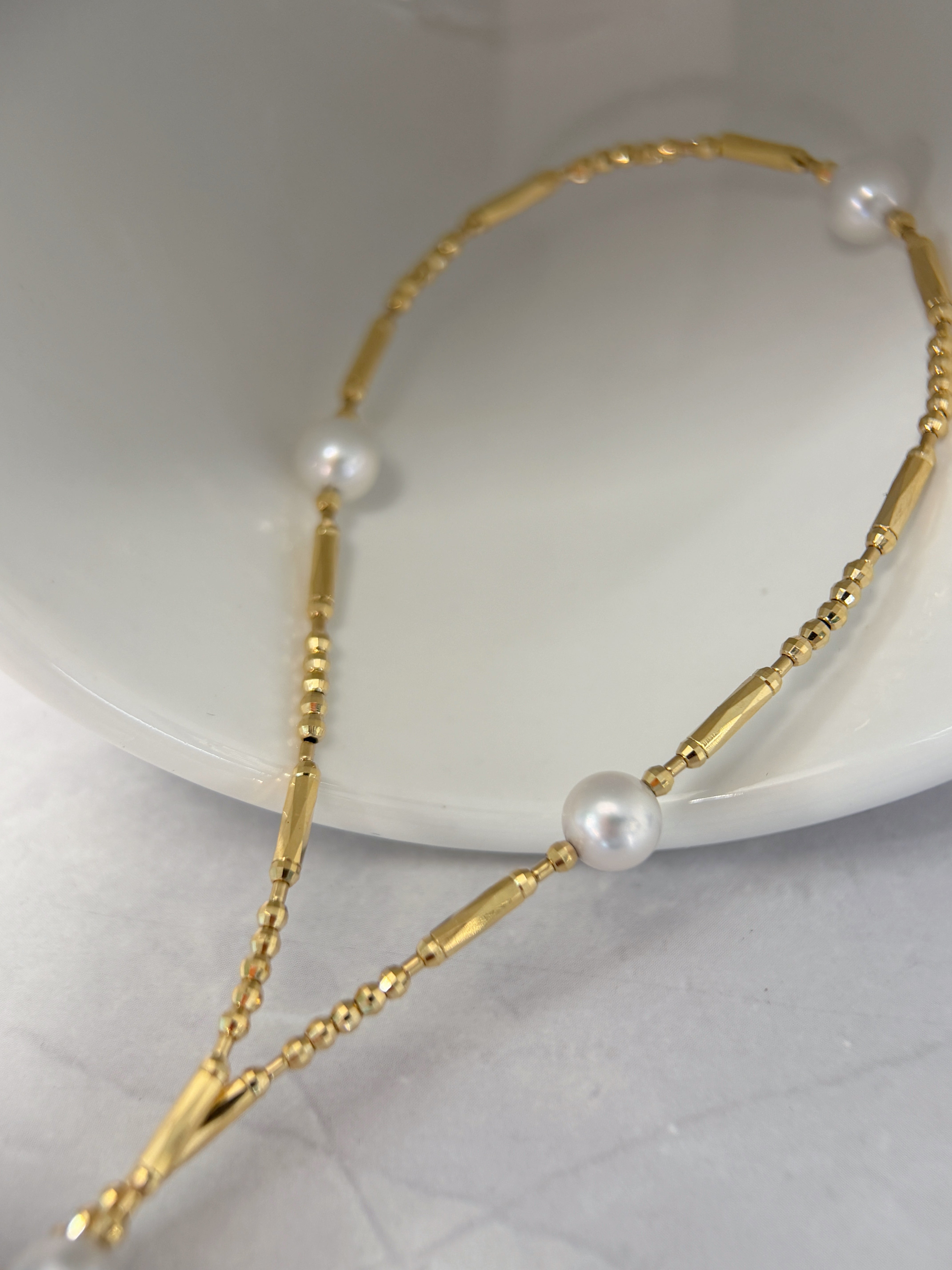 K18 Gold Akoya Pearl Magnetic Convertible Necklace & Bracelet