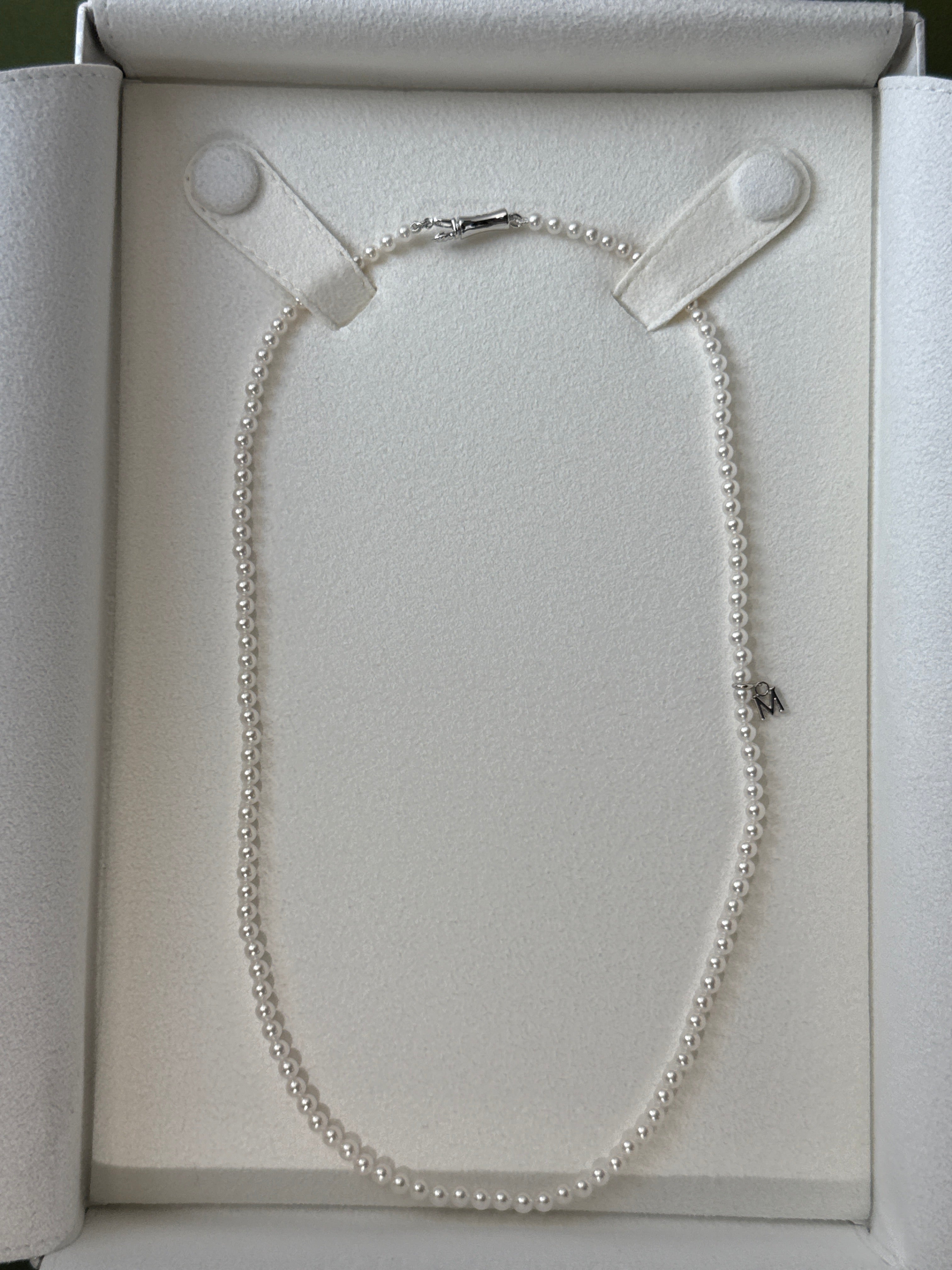 Mikimoto Akoya Cultured Pearl Necklace Q3 3mm-3.5mm with 18K Clasp