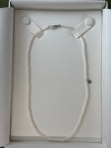 Mikimoto Akoya Cultured Pearl Necklace Q3 3mm-3.5mm with 18K Clasp