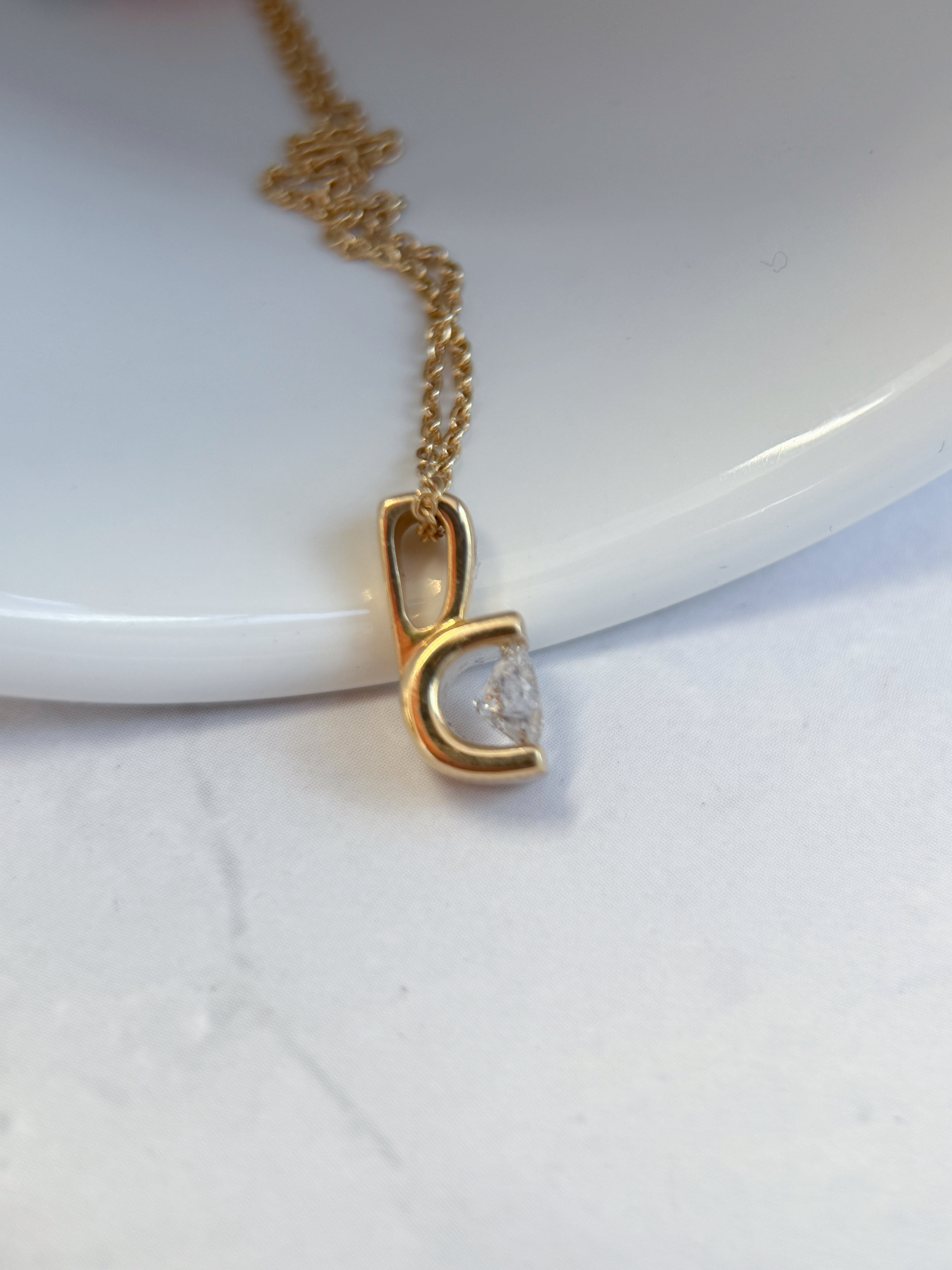 Italian Made K18 Yellow Gold 0.33ct Natural Diamond Pendant Necklace