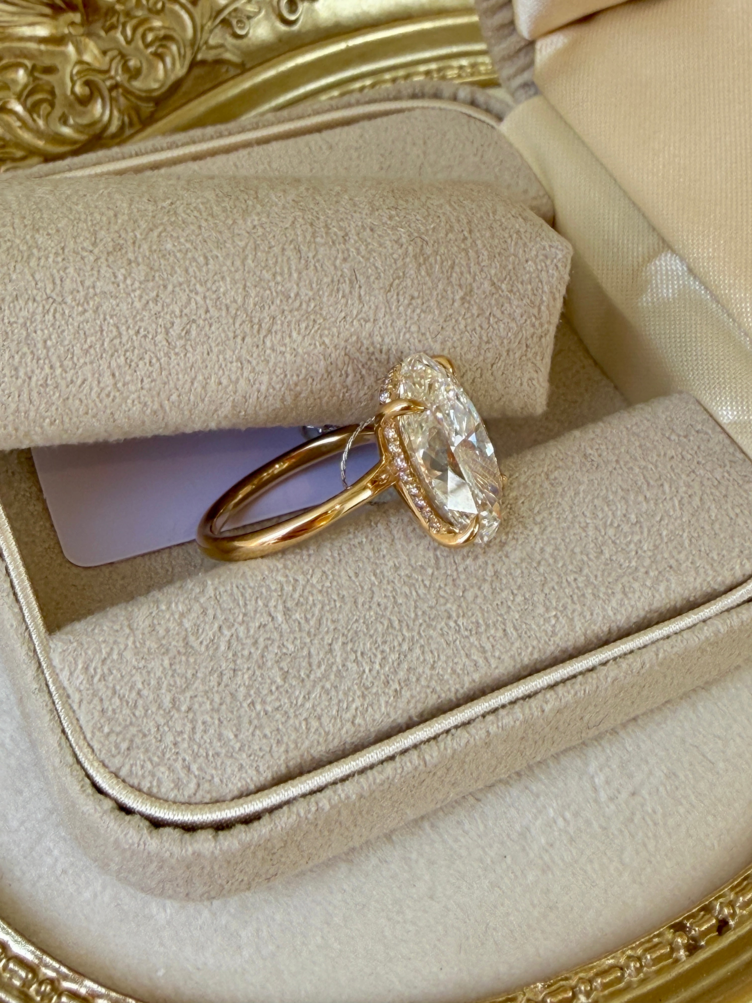 Oval Solitaire Diamond Ring 7CT