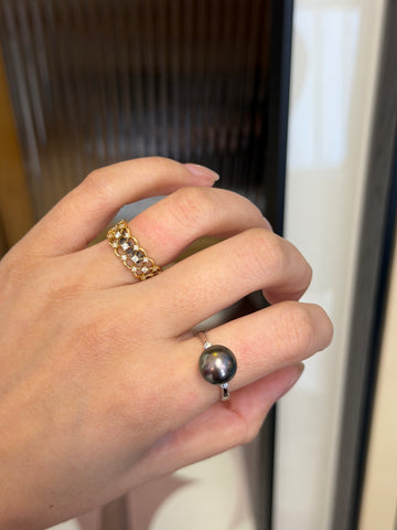 10.4mm Tahitian Pearl Ring
