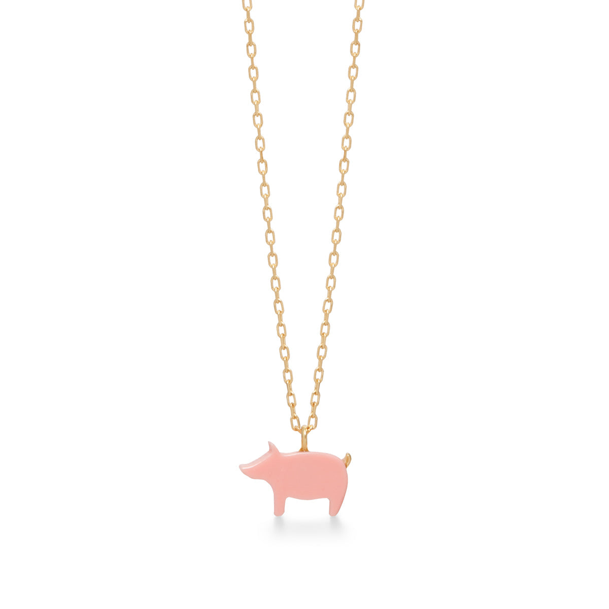 AHKAH Thiran Pink Pig Necklace