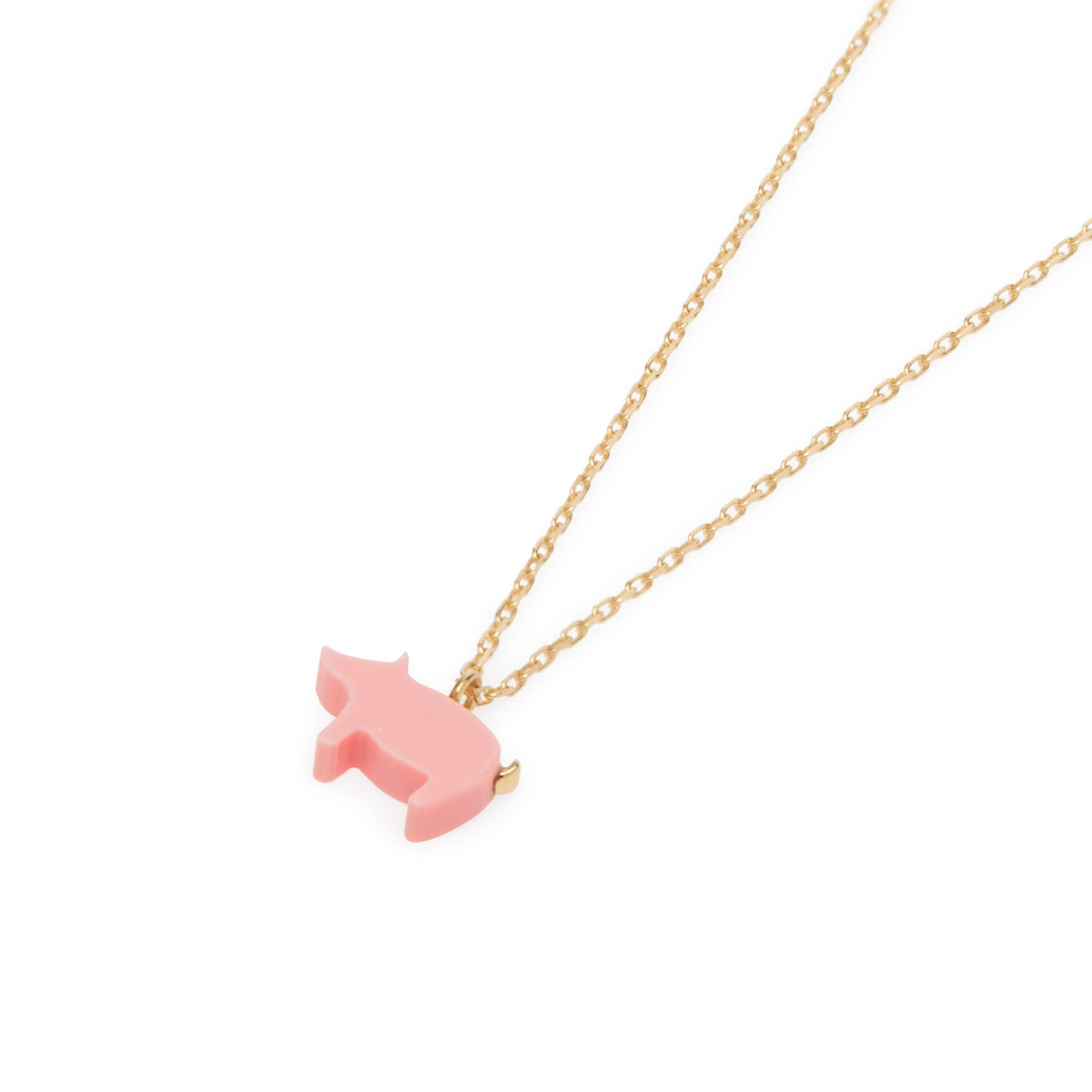 AHKAH Thiran Pink Pig Necklace