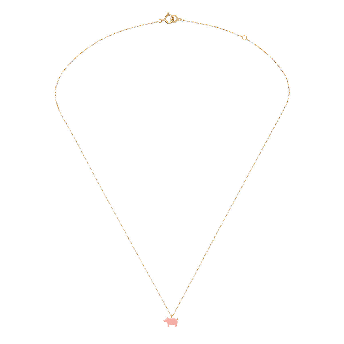 AHKAH Thiran Pink Pig Necklace