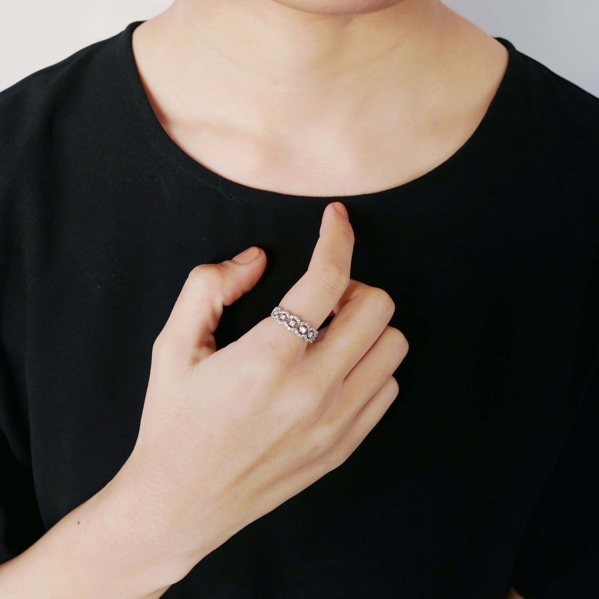 Vendome Aoyama Diamond Ring PT