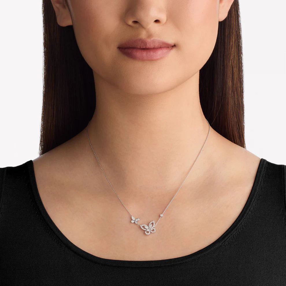 Dainty Butterfly Lab-Grown Diamond Station Necklace 0.55CT