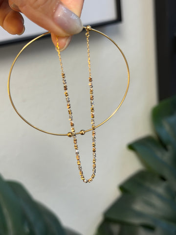 Double Circle Spring Bracelet In 18K Yellow&White&Rose Gold