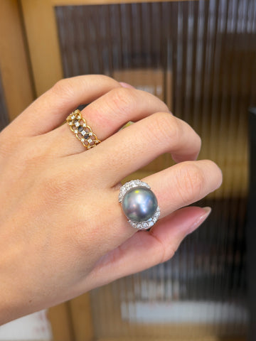 13.8mm Tahitian Pearl Ring