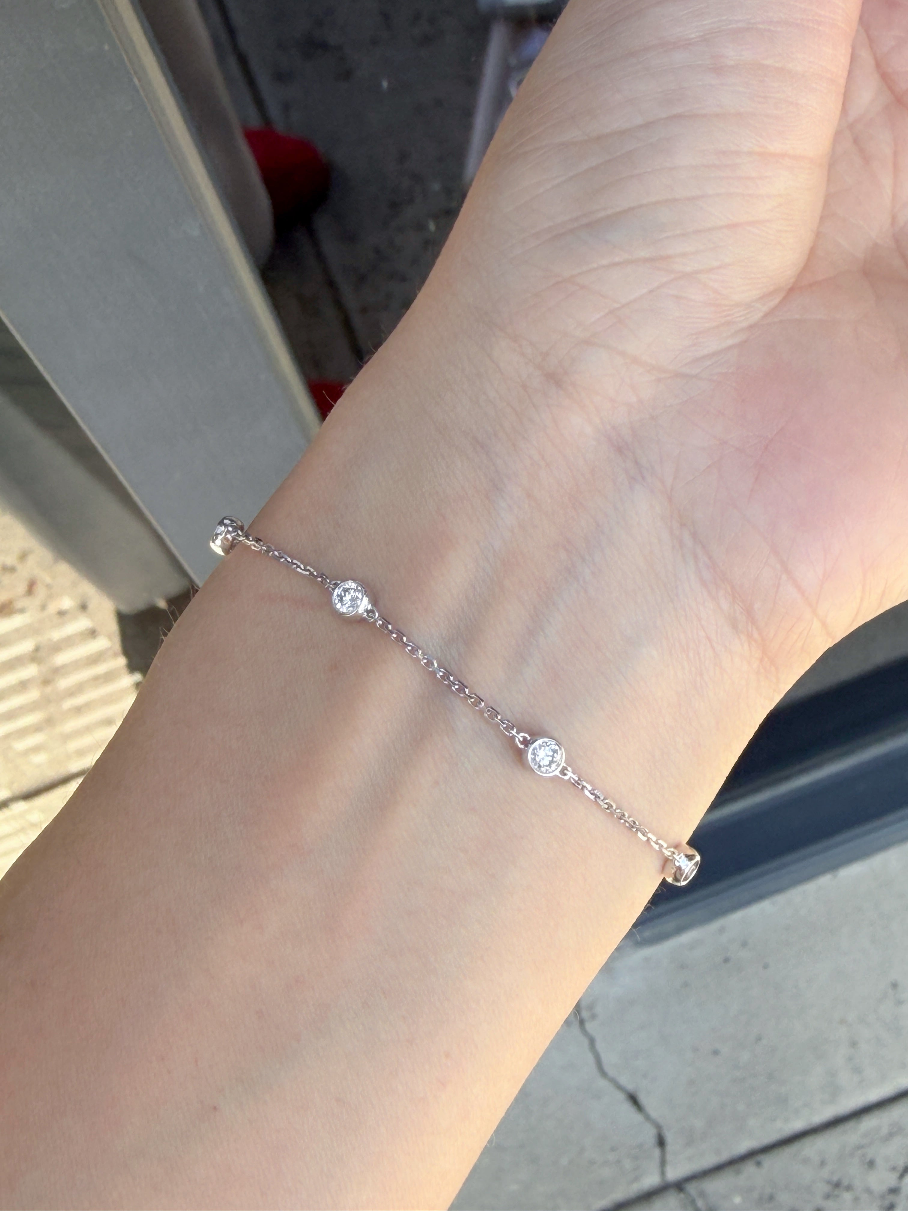 6PCS 0.62CT Lab Grown Diamond Bracelet In 18K Yellow/White Gold