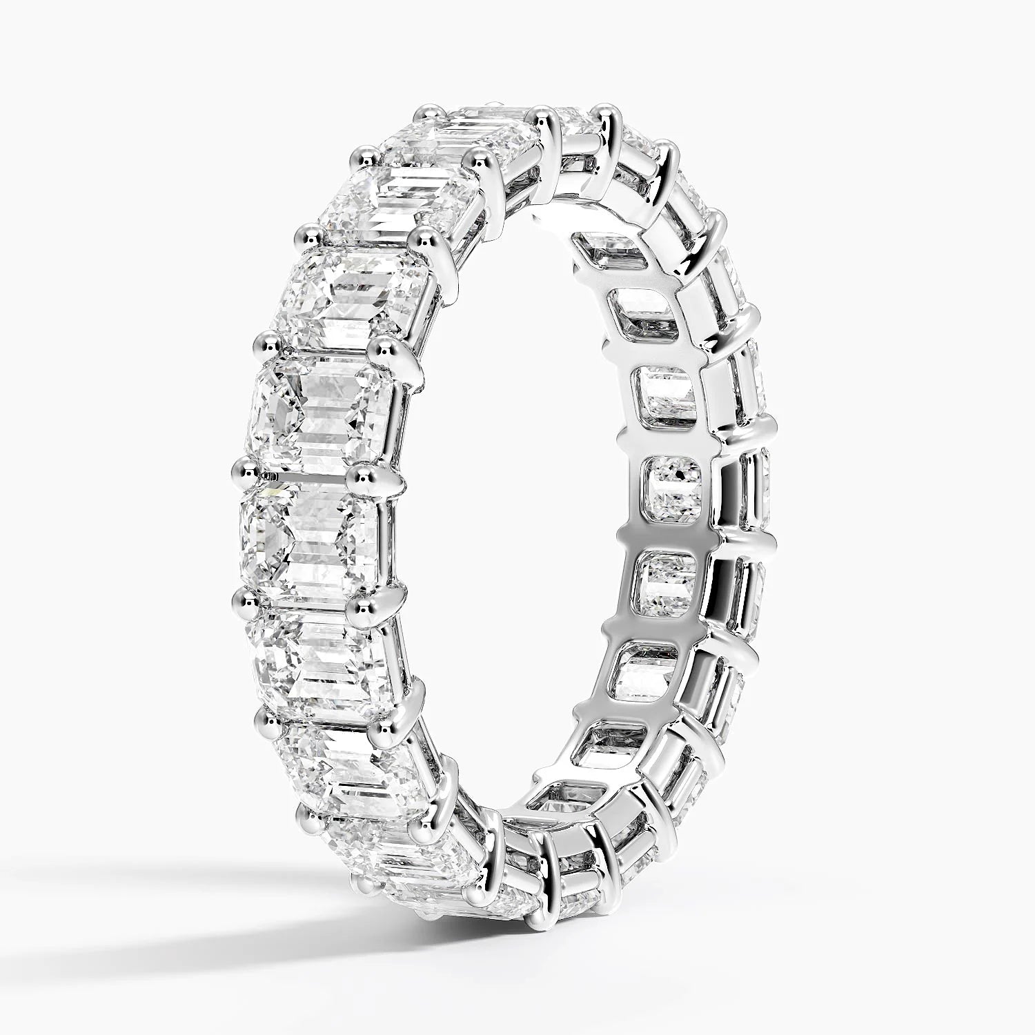Emerald Eternity Lab Diamond Ring