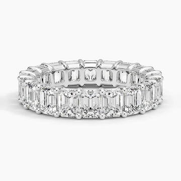 Emerald Eternity Lab Diamond Ring