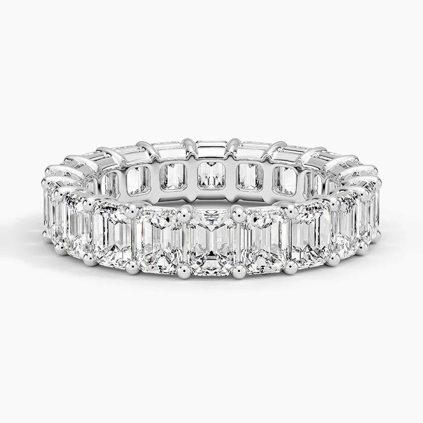 Emerald Eternity Lab Diamond Ring
