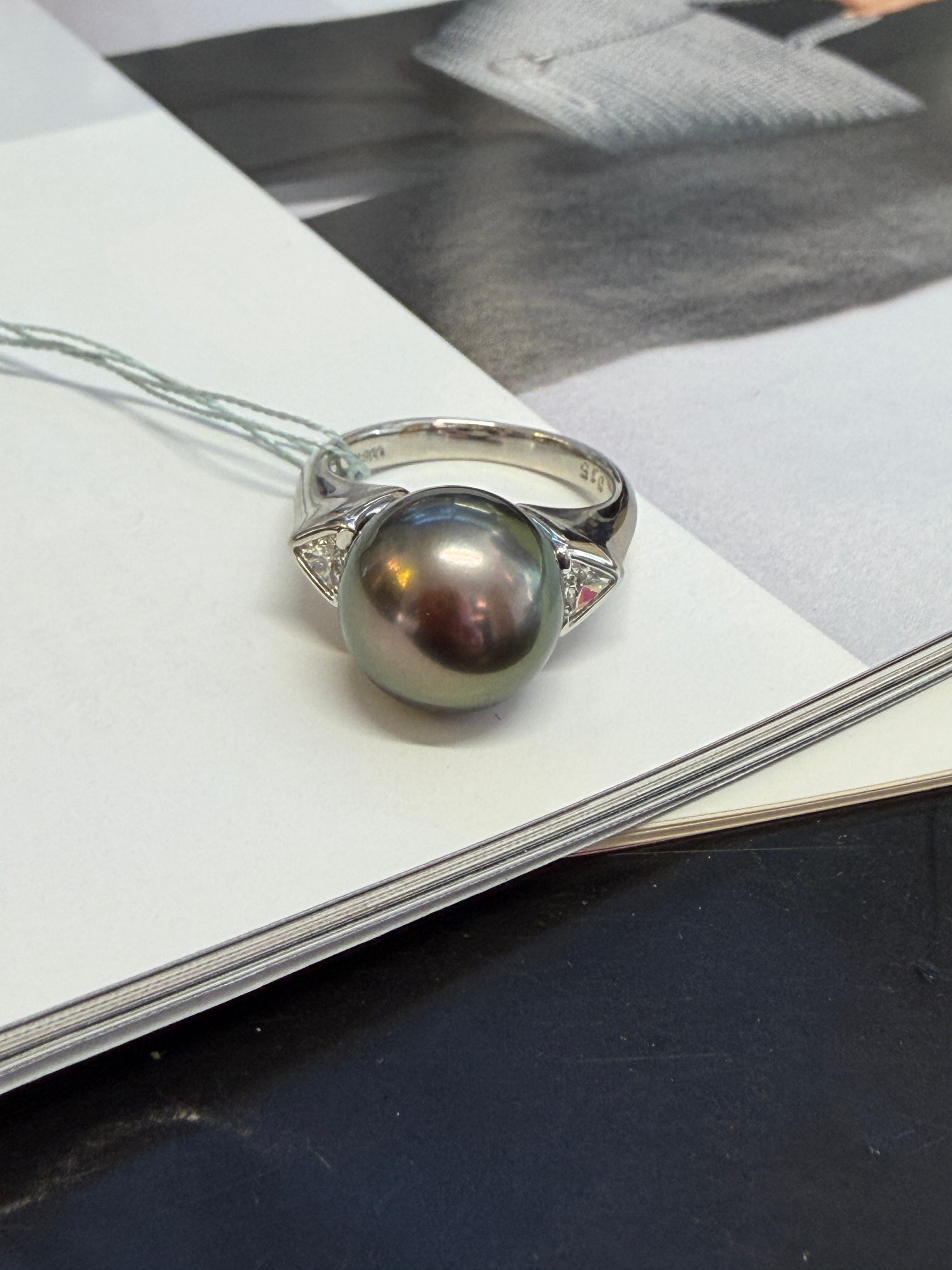 11.5mm Tahitian Pearl Ring