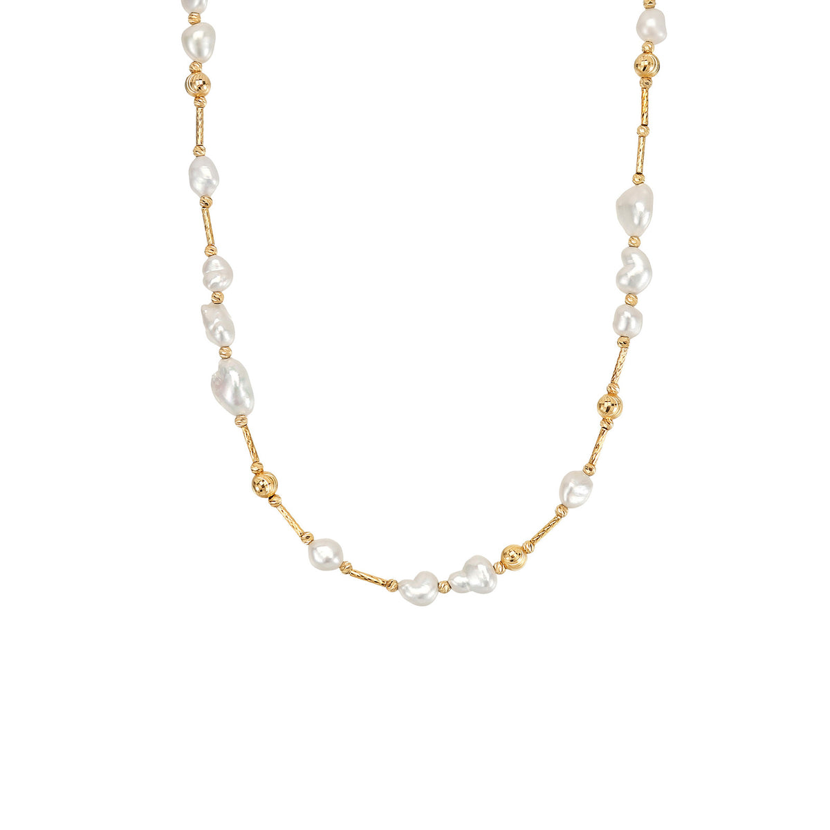 South Sea Keshi Pearl Station Necklace