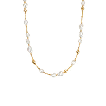South Sea Keshi Pearl Station Necklace