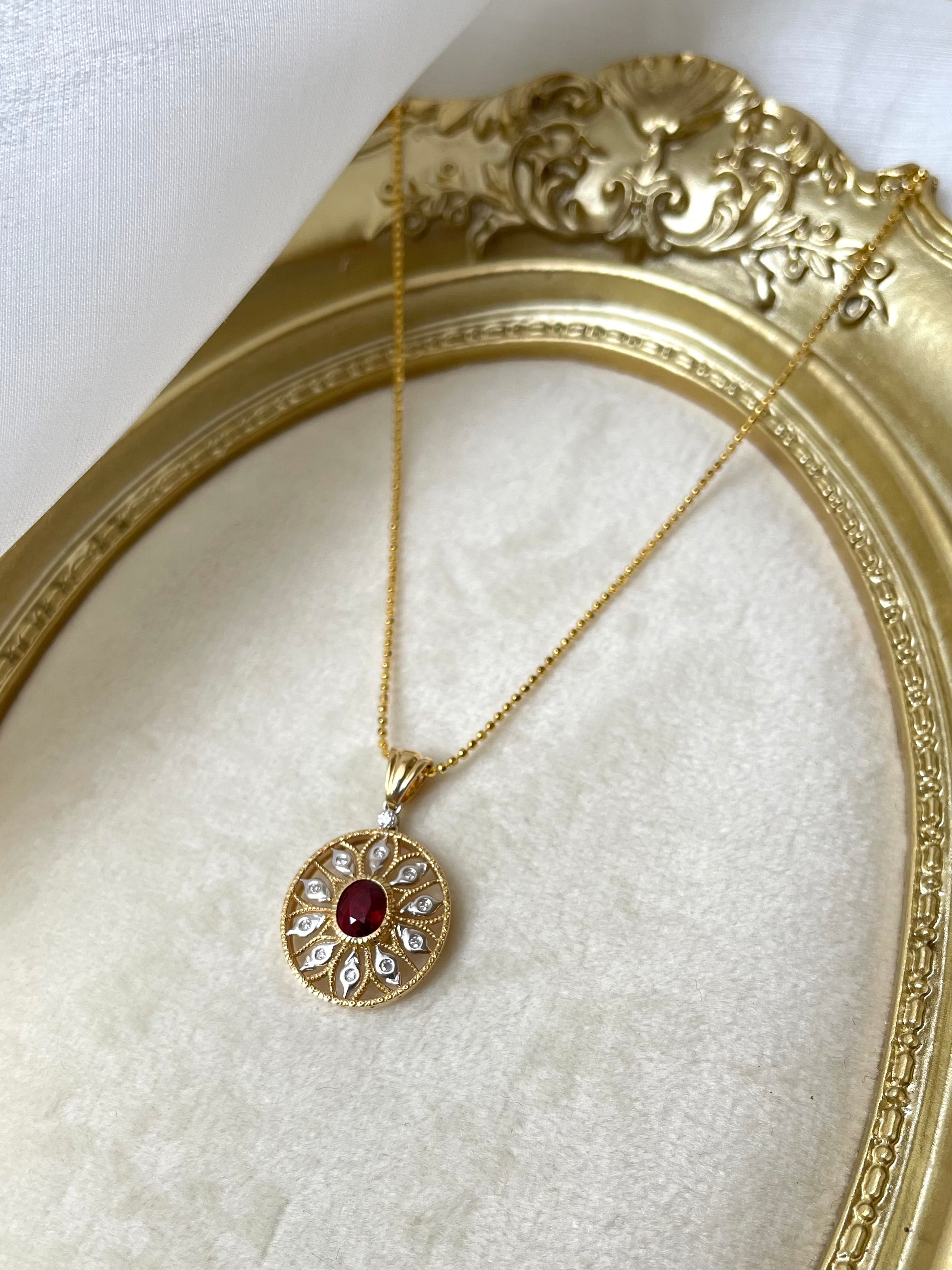 0.66ct Ruby Pendant Necklace