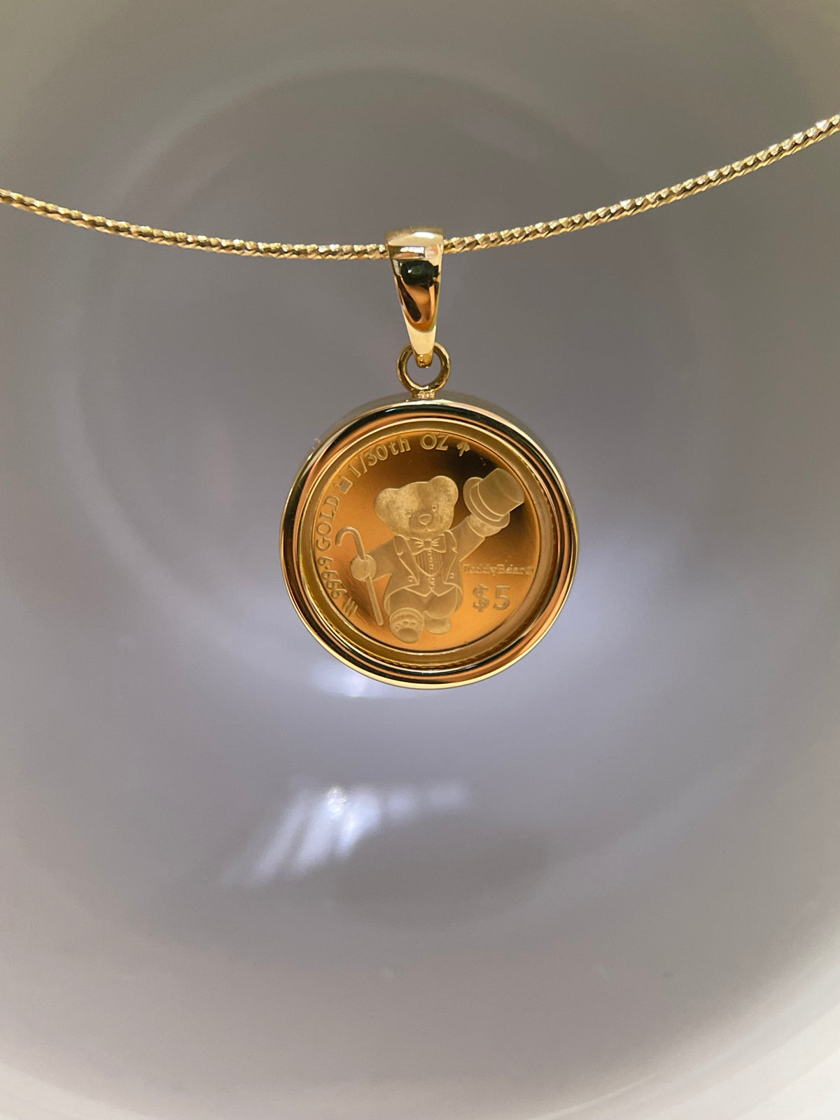 ⭐️24K+18K Teddy Bear Gold Coin