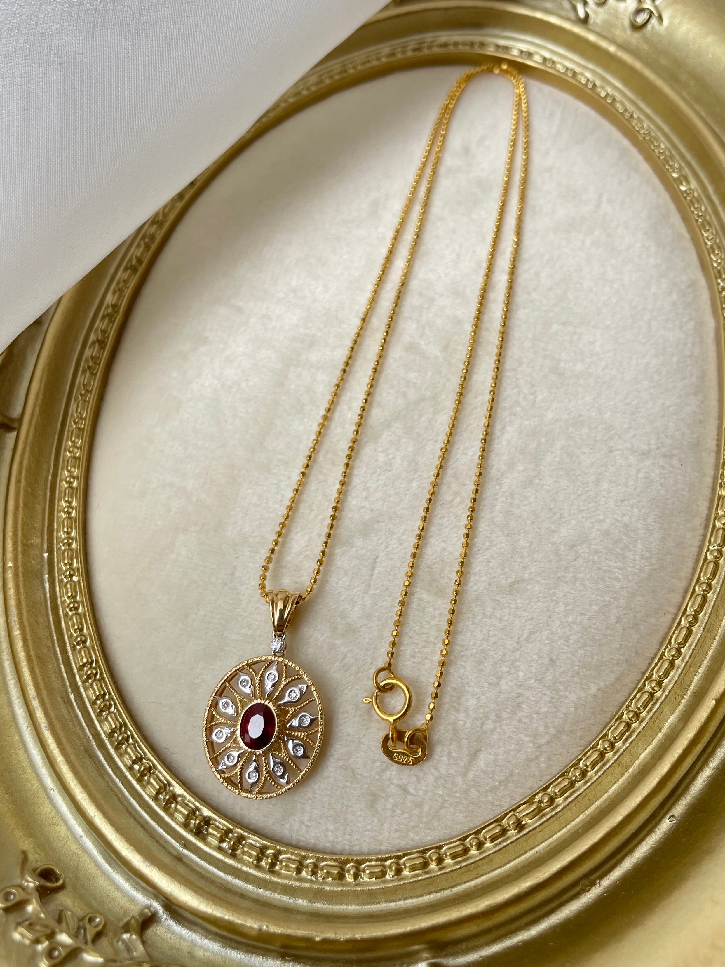 0.66ct Ruby Pendant Necklace