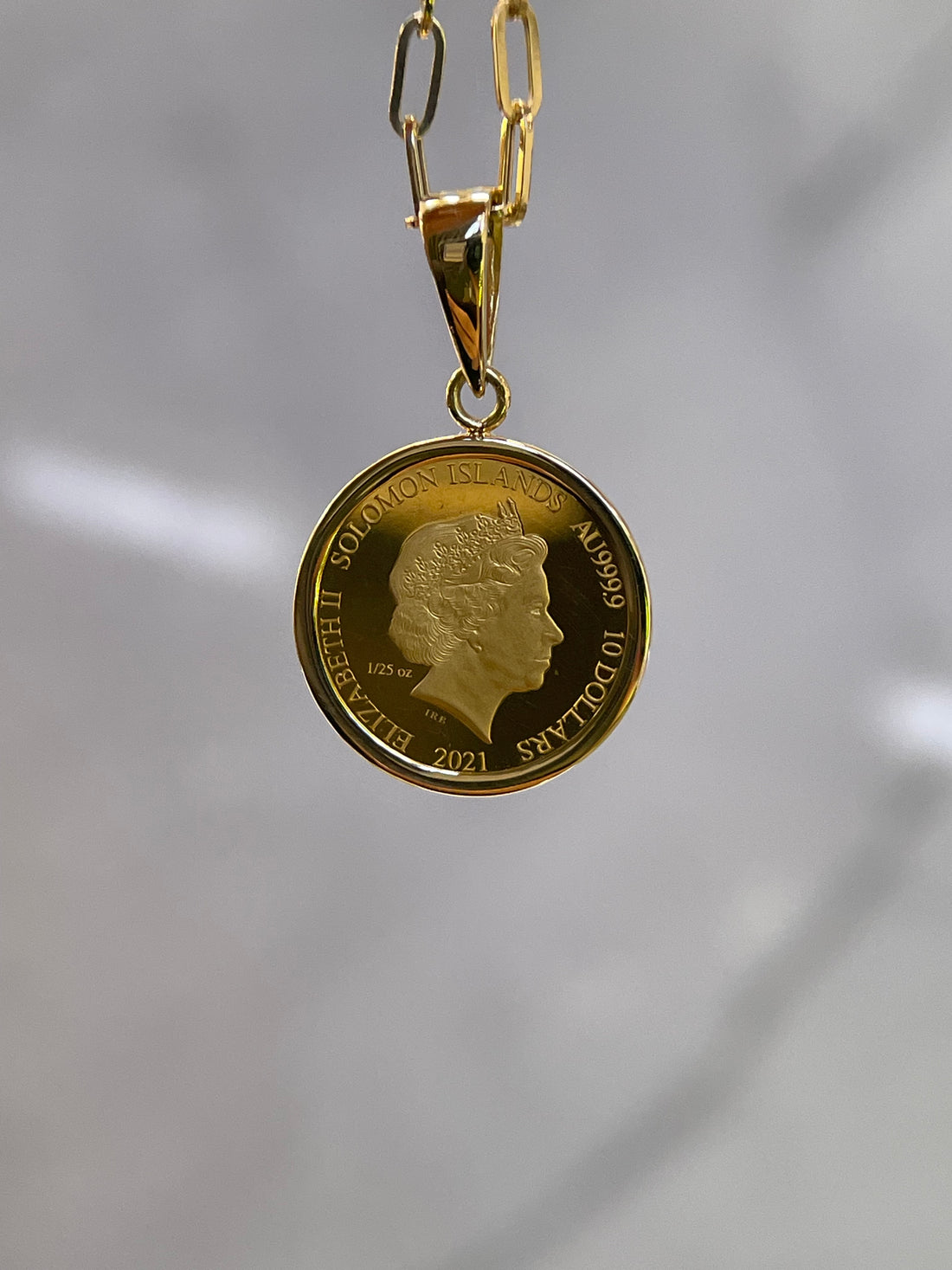 ⭐️24K Cherub Angel Gold Coin Pendant