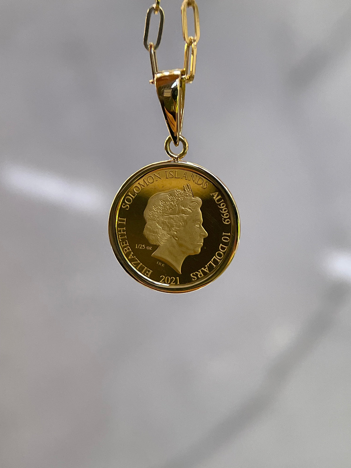 ⭐️24K Cherub Angel Gold Coin Pendant