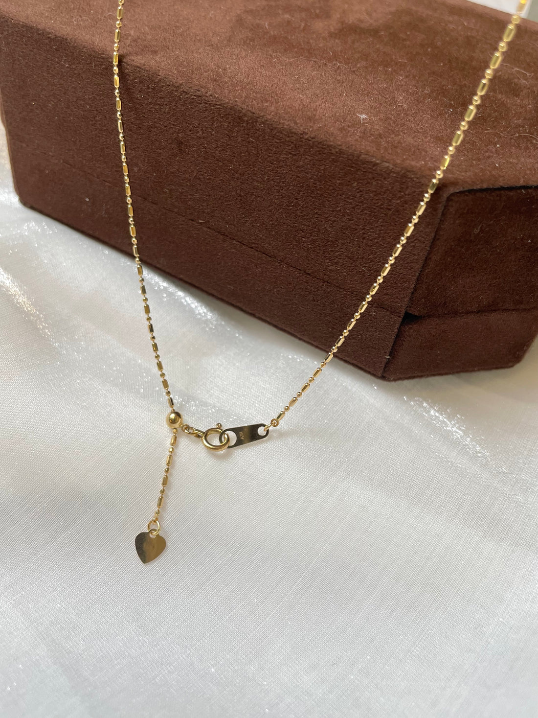 18k Yellow Gold Station Bar chain