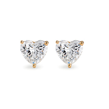 ⭐️0.64CT Lab Diamond Heart Stud Earrings in 14K Gold