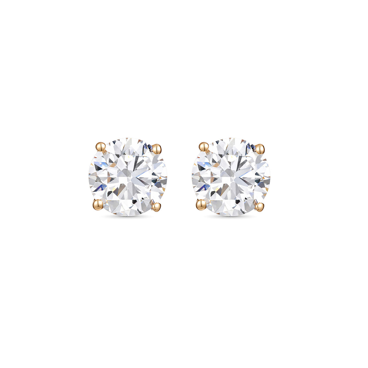 ⭐️0.2CT Lab Diamond Round Stud Earrings in 14K