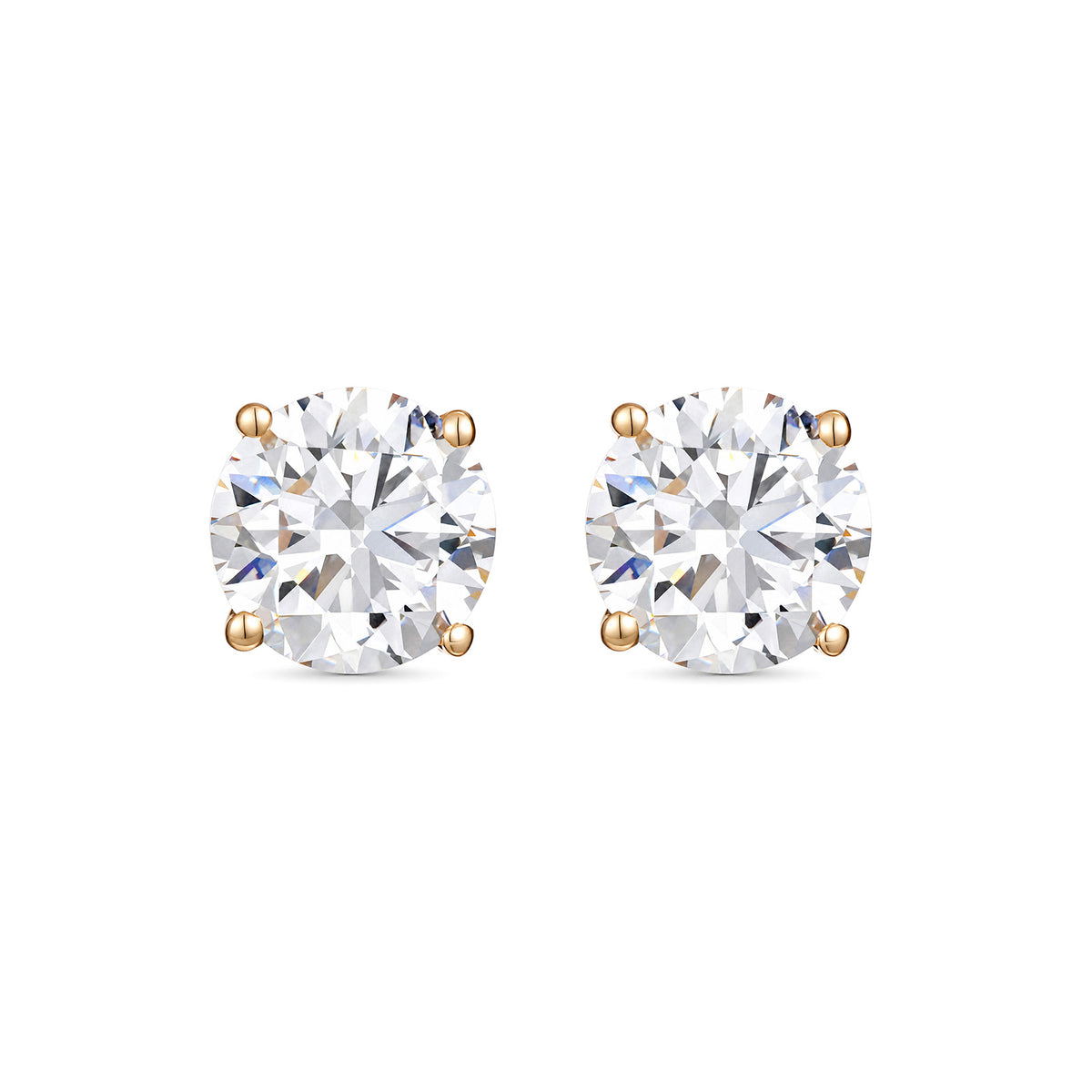 ⭐️0.4CT Lab Diamond Round Stud Earrings in 14K