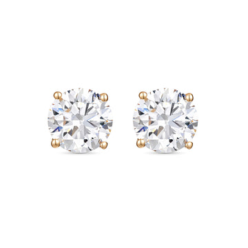 ⭐️0.4CT Lab Diamond Round Stud Earrings in 14K